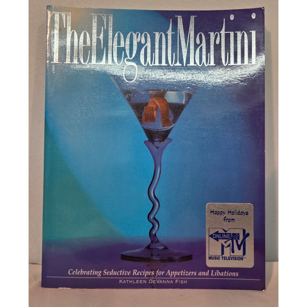 The Elegant Martini Cocktail Recipe Book Paperback 1998 Retro Barware